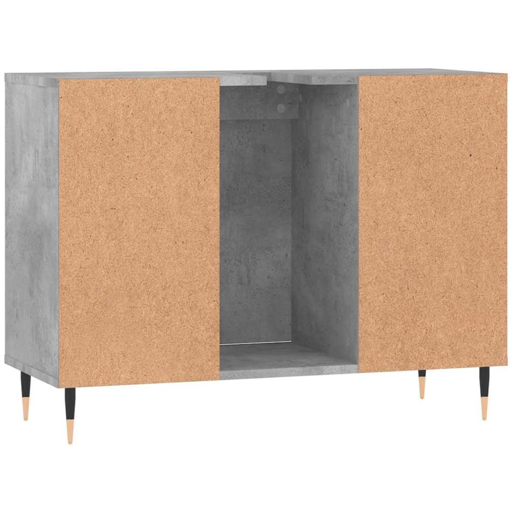 vidaXL Single Door 4 Shelf Grey Bathroom Cabinet Image 8