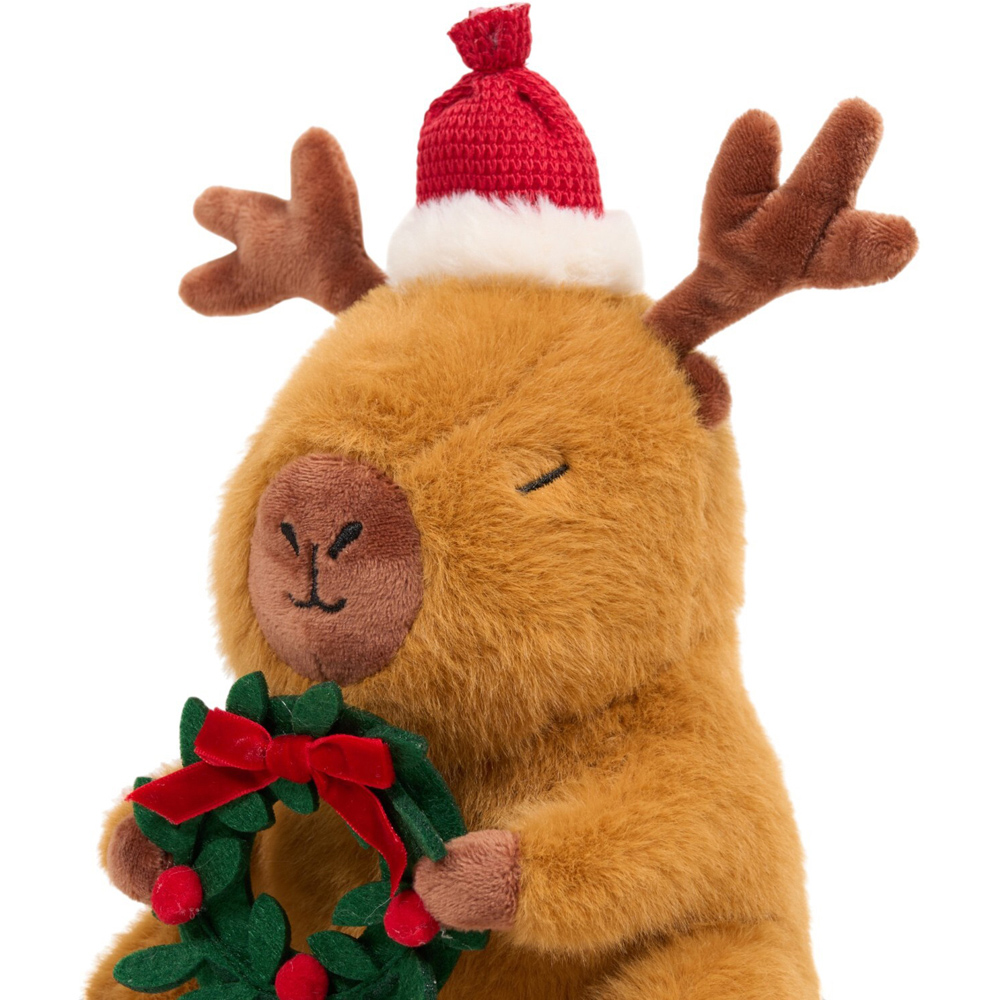 Sitting Christmas Capybara Decoration Image 5