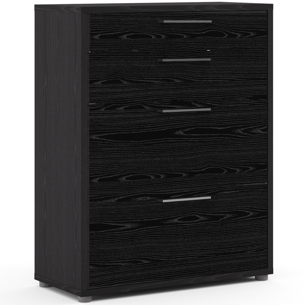Florence 4 Drawer Black Woodgrain Office Storage Image 2
