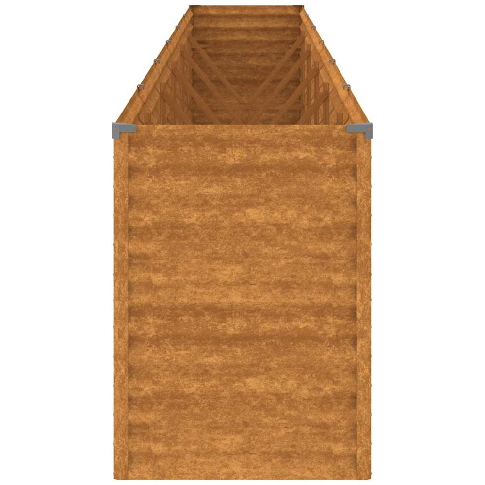 vidaXL Brown Corten Steel Raised Garden Bed 578 x 50 x 69cm Image 4