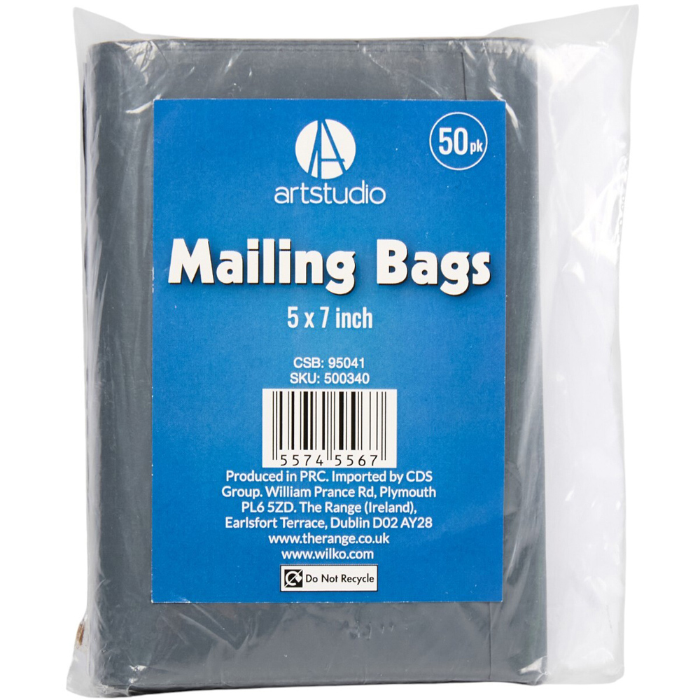 Pack of 50 Package Mailing Bags Grey 5 x 7 inch Image 2