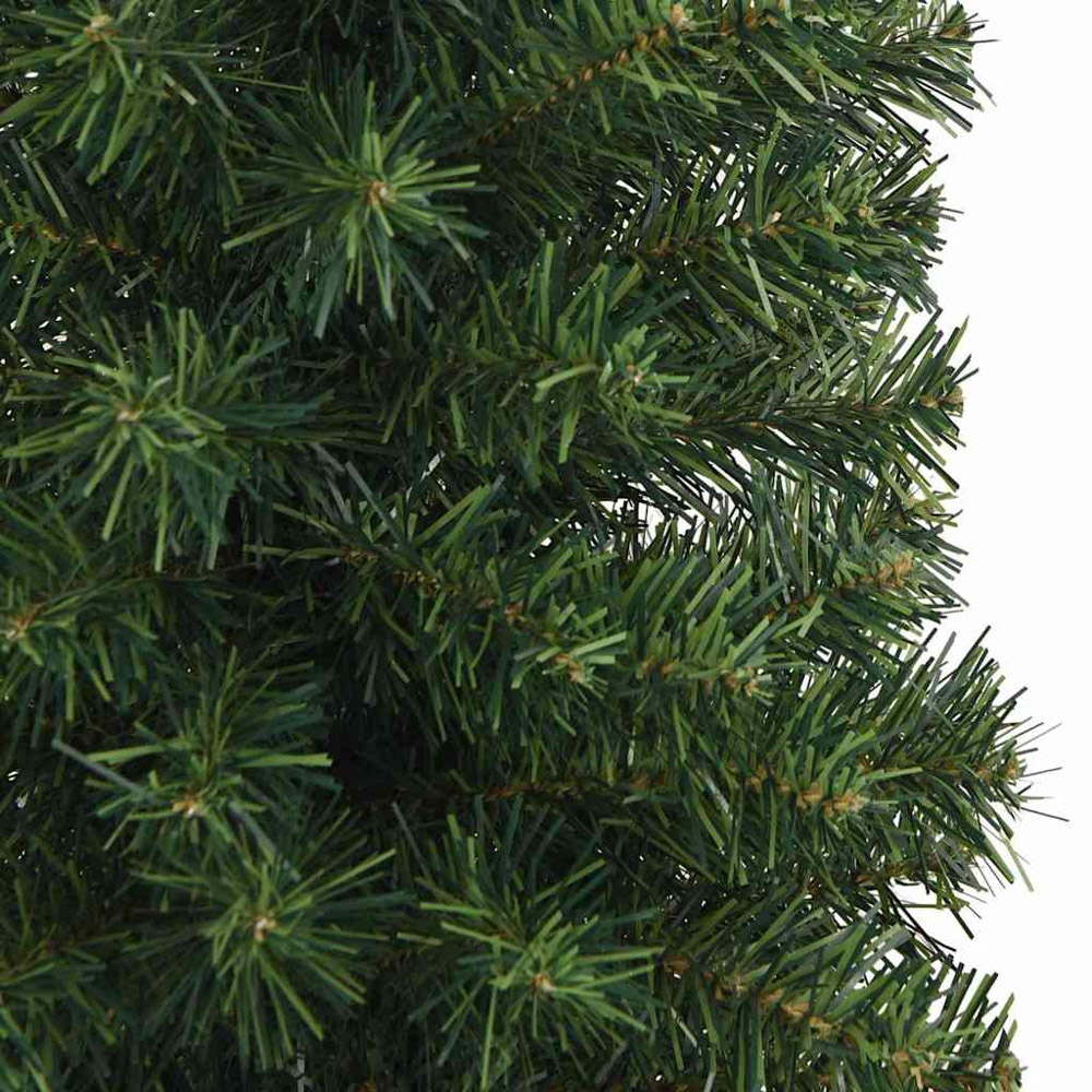 vidaXL Green Artificial Christmas Tree with LEDs White Decoration Ornaments 8ft Image 6