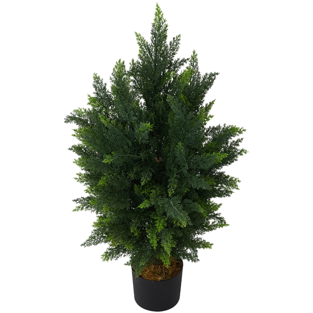 Living and Home Decorative Artificial Cypress Tree in Pot 90cm Image 1