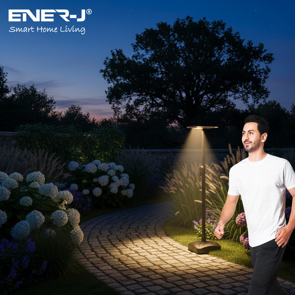 EnerJ PIR Solar Garden Lights with Panel 240W Image 6