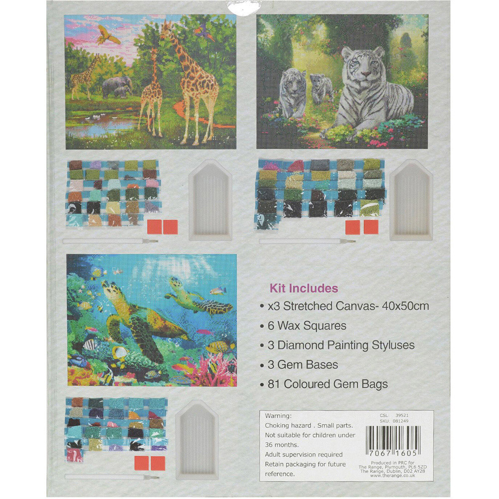 Art Studio Make Your Own Animal Crystal Canvas Kit 3 Pack Image 5