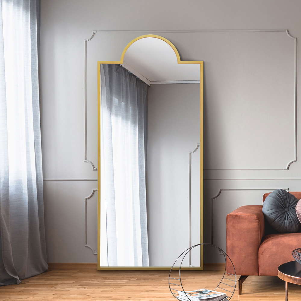 The Fenestra Gold Leaner Wall Mirror 170 x 75cm Image 2