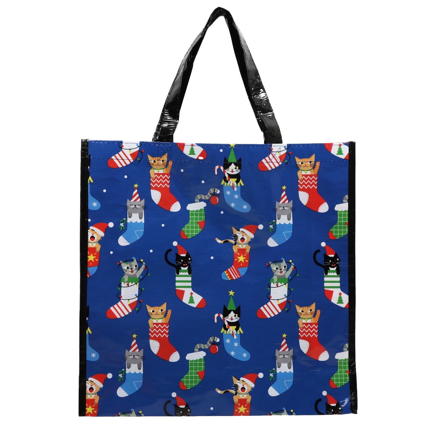 Festive Animal Shopper Bag - Blue Image