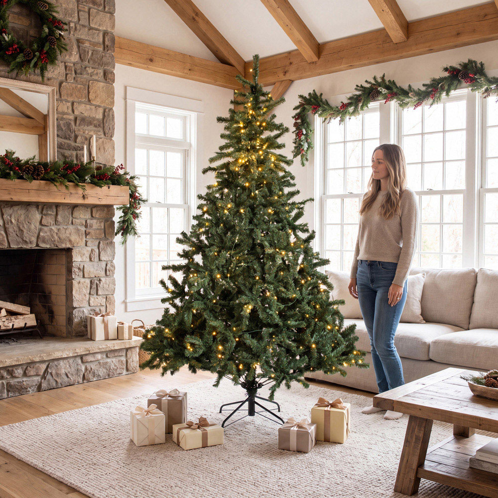 Abrihome 380 Warm White LED Pre-Lit Multi-Function Artificial Christmas Tree with 1132 Tips 7ft Image 7