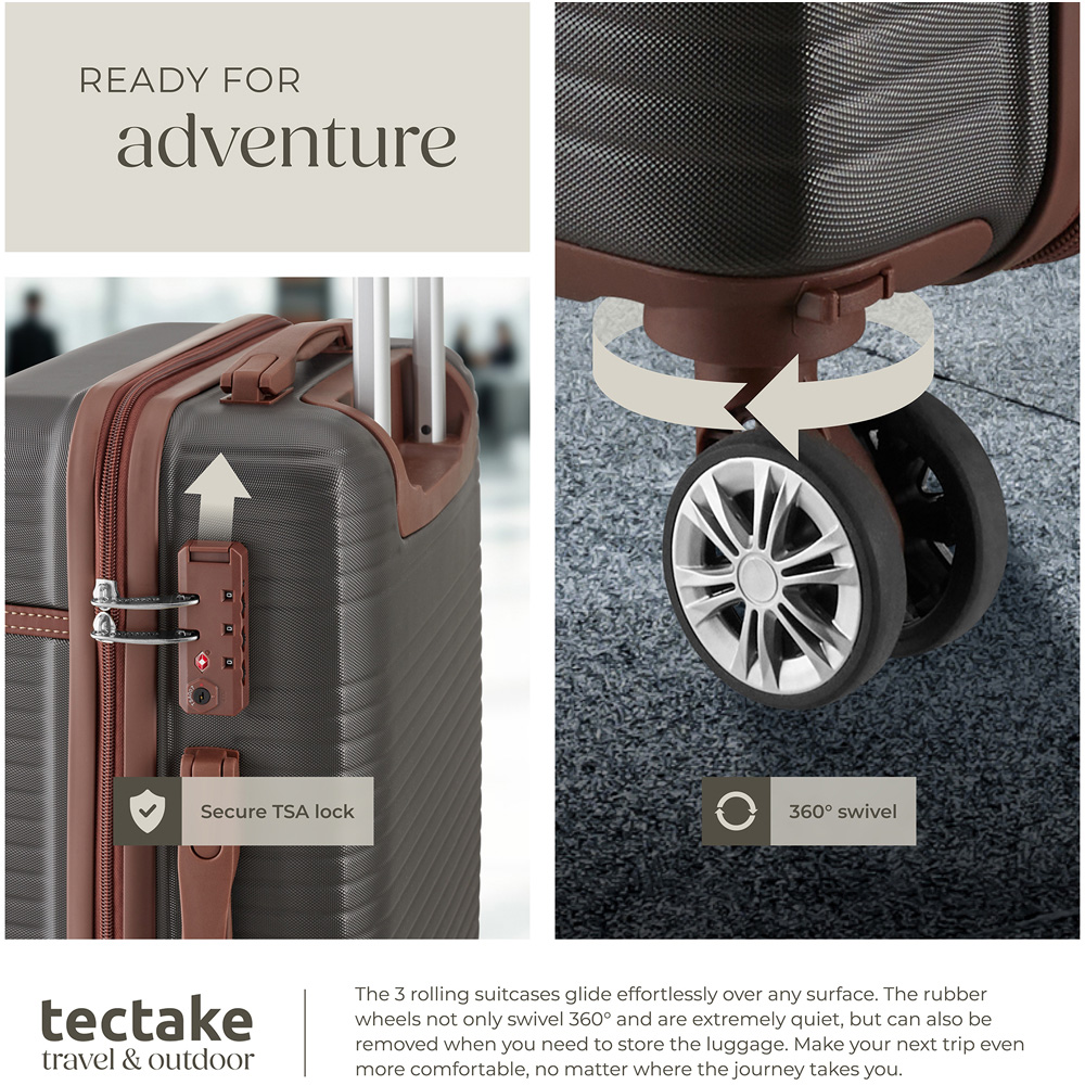 Tectake Madison 13 Piece Anthracite Travel Suitcase Set Image 7