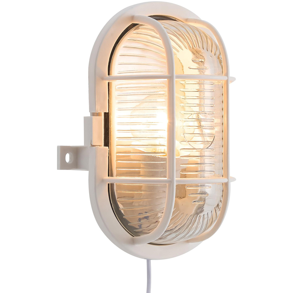 Nordlux Skotlampe White Oval Outdoor Wall Light Image 1