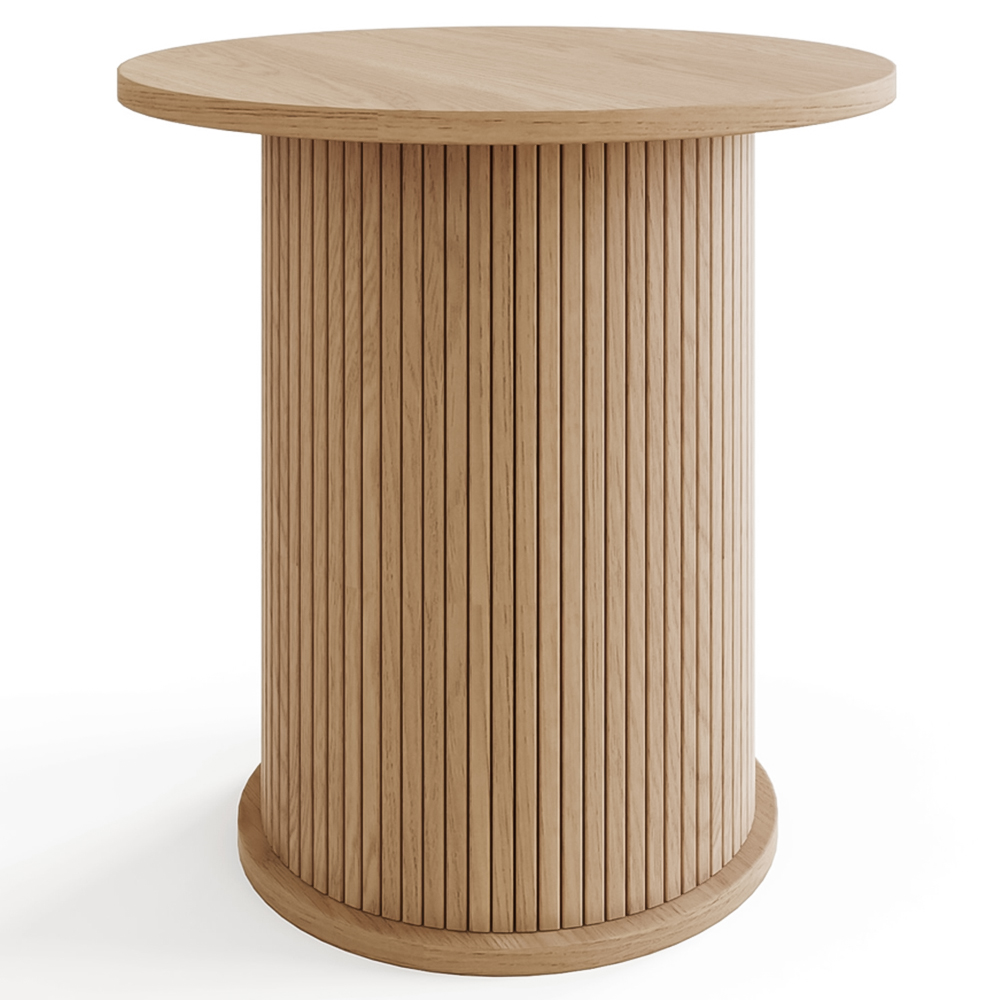 GFW Omari Oak Slatted Side Table Image 2