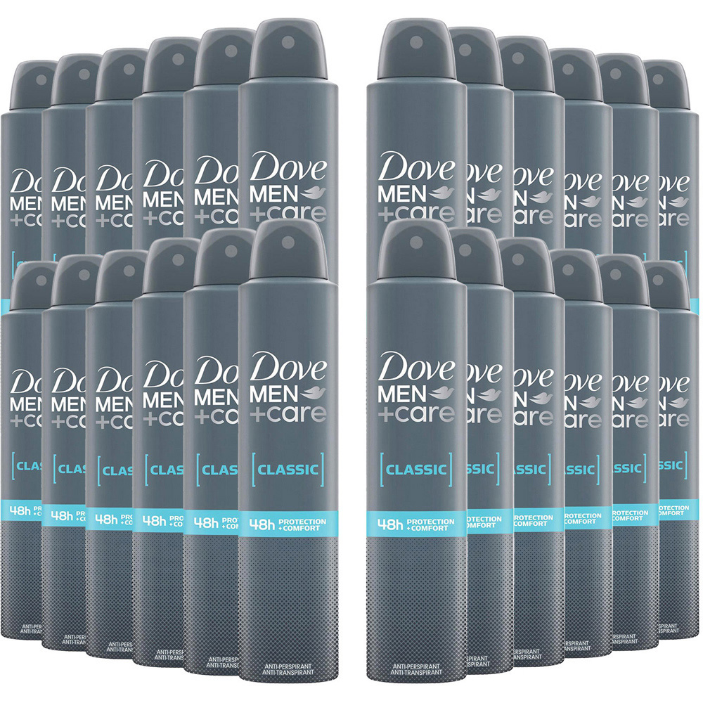 Dove Men+ Care Classic Sweat Protection Anti-Perspirant Deo 200ml 24 Pack Image 1