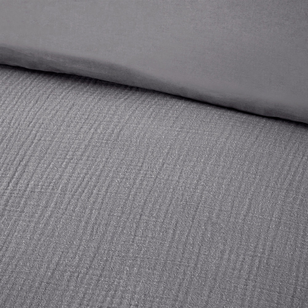 Cool Touch Cotton Duvet Set Grey Double Image 4