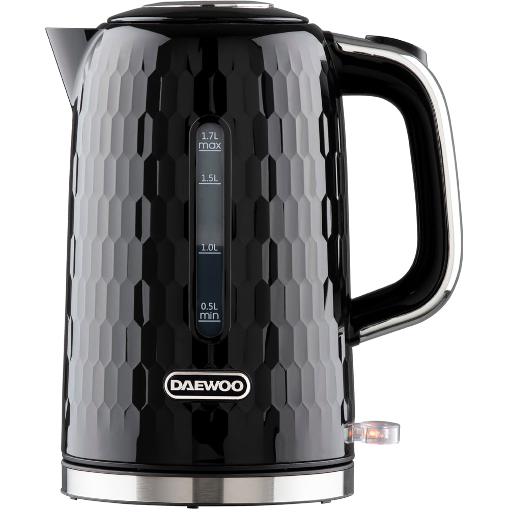 Daewoo Honeycomb Black 1.7L Jug Kettle Image 1