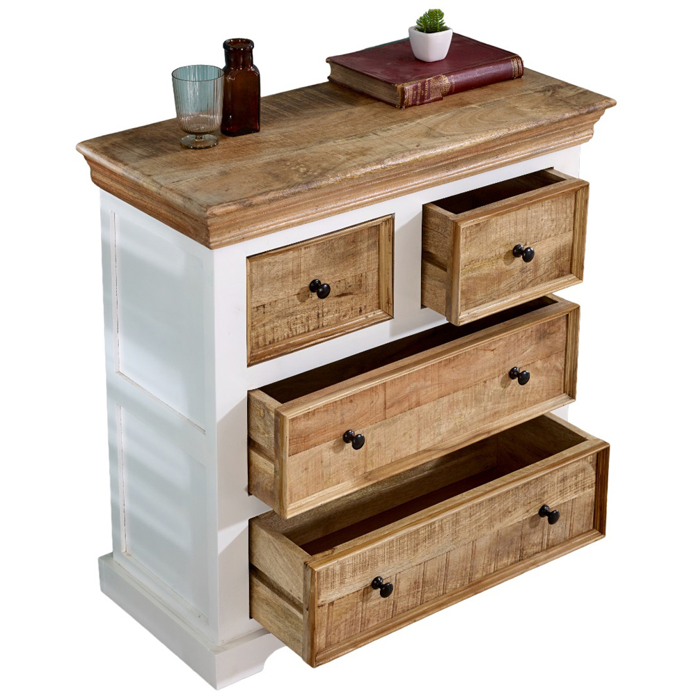 Brooklyn Alfie 4 Drawer Solid Mango Wood Chest Of Drawers Image 3