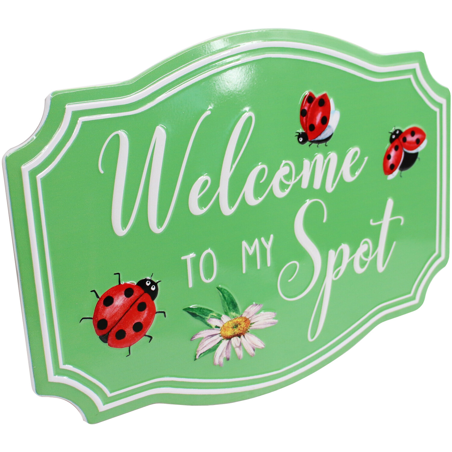 Indoor and Outdoor Welcome to My Spot Sign - Green Image 3