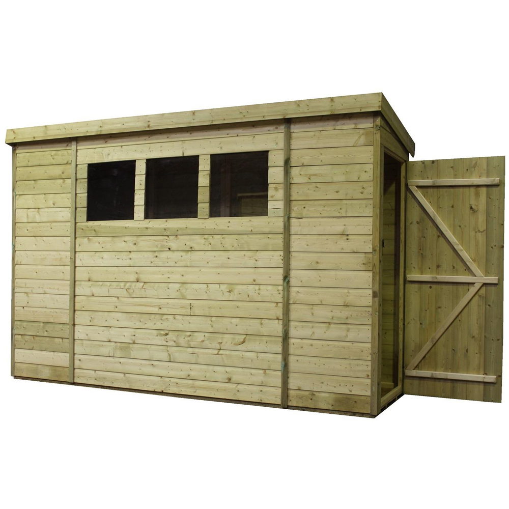 Empire Sheds 2600 10 x 3ft Tongue and Groove Wooden Pent Garden Shed Image 1
