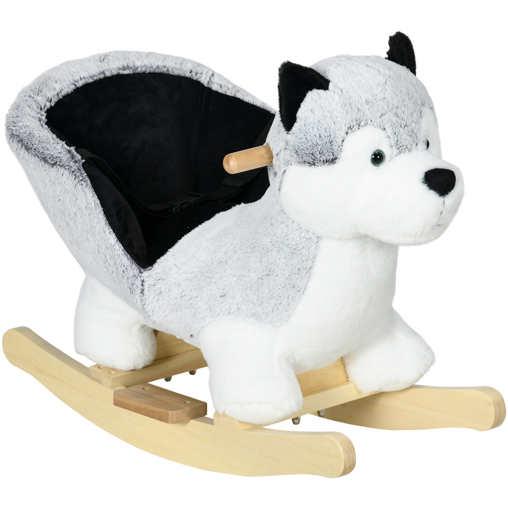 Tommy Toys Rocking Horse Husky Baby Ride On Grey Image 1