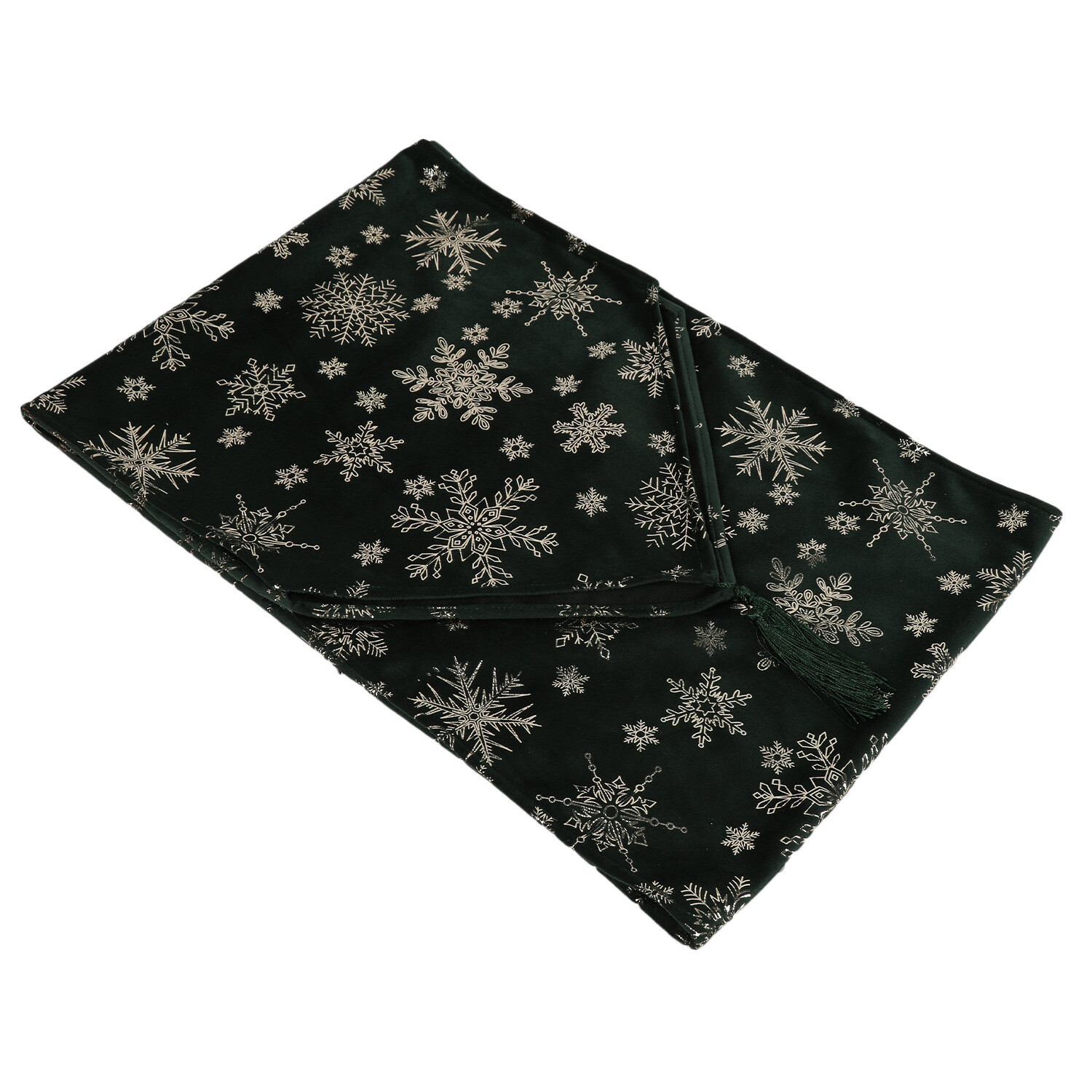 Green or Navy Snowflake Table Runner Image 4