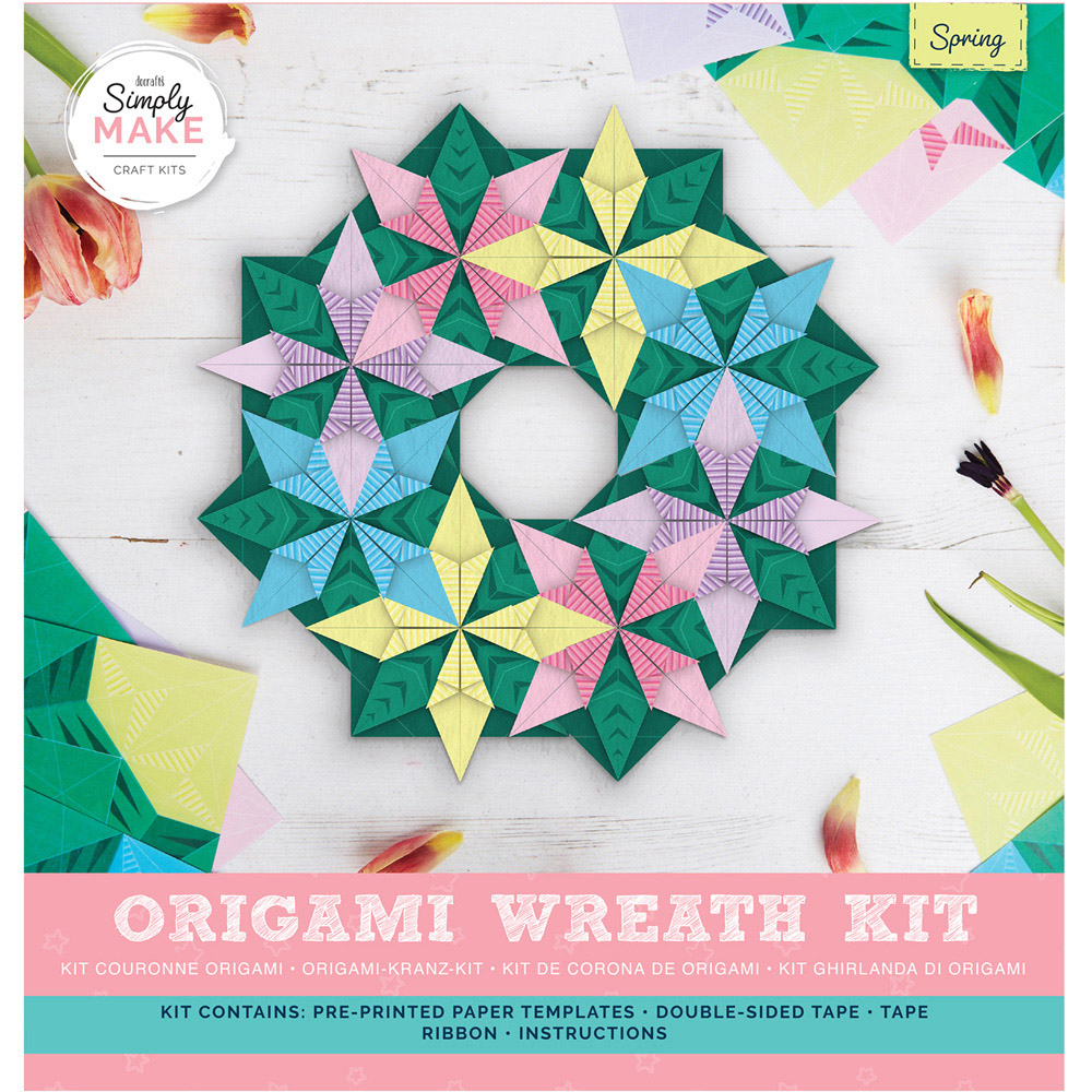 Simply Make Spring Origami Wreath Kit Image 1