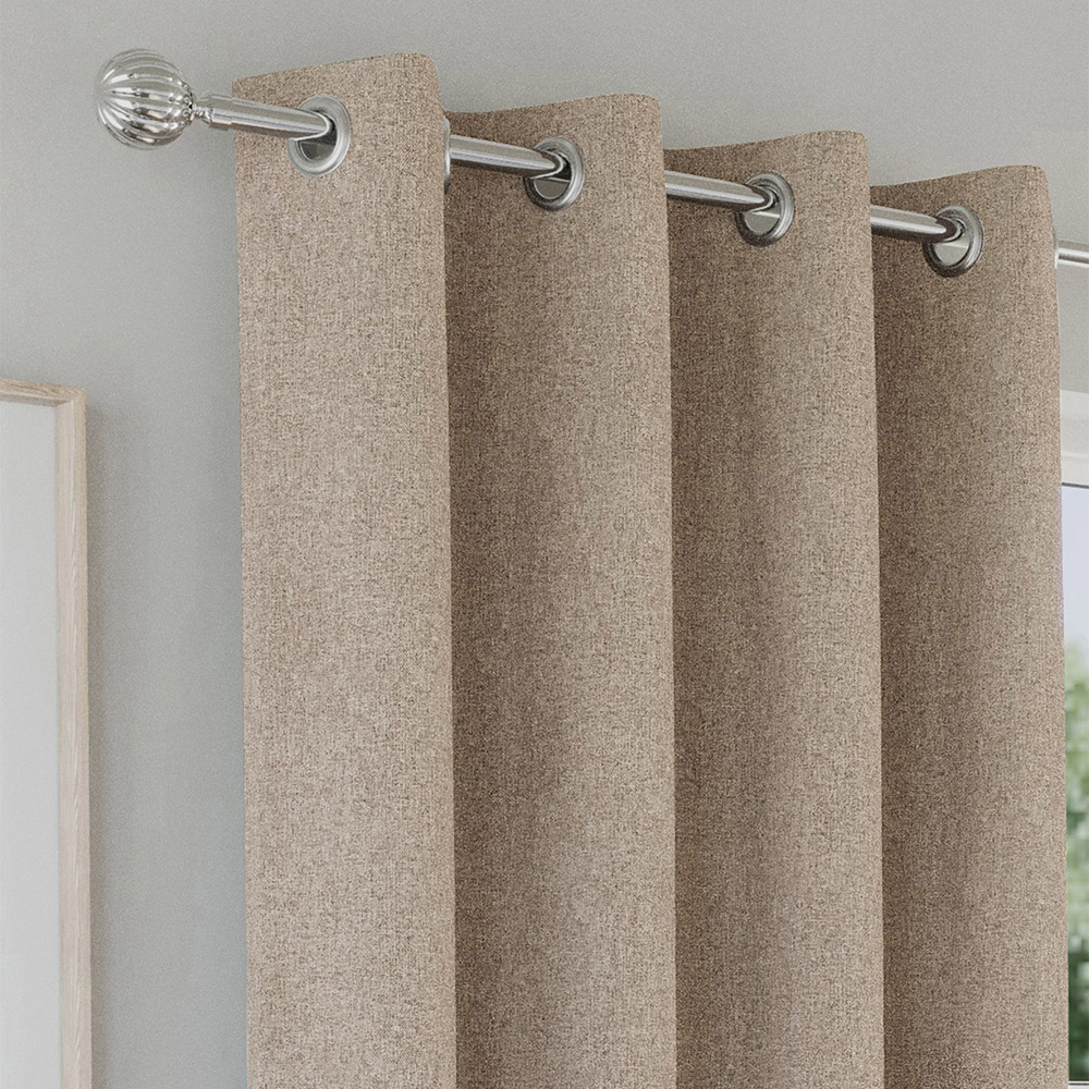 Enhanced Living Austin Natural Blackout Eyelet Thermal Curtains 168 x 229cm Image 2