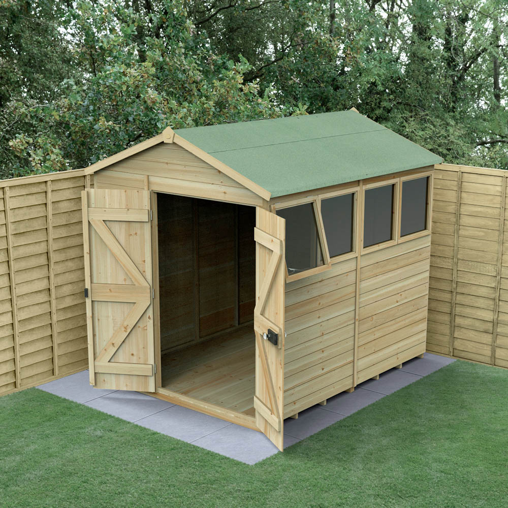 Forest Garden Timberdale 6 x 8ft Single Opening Apex Shed Image 2