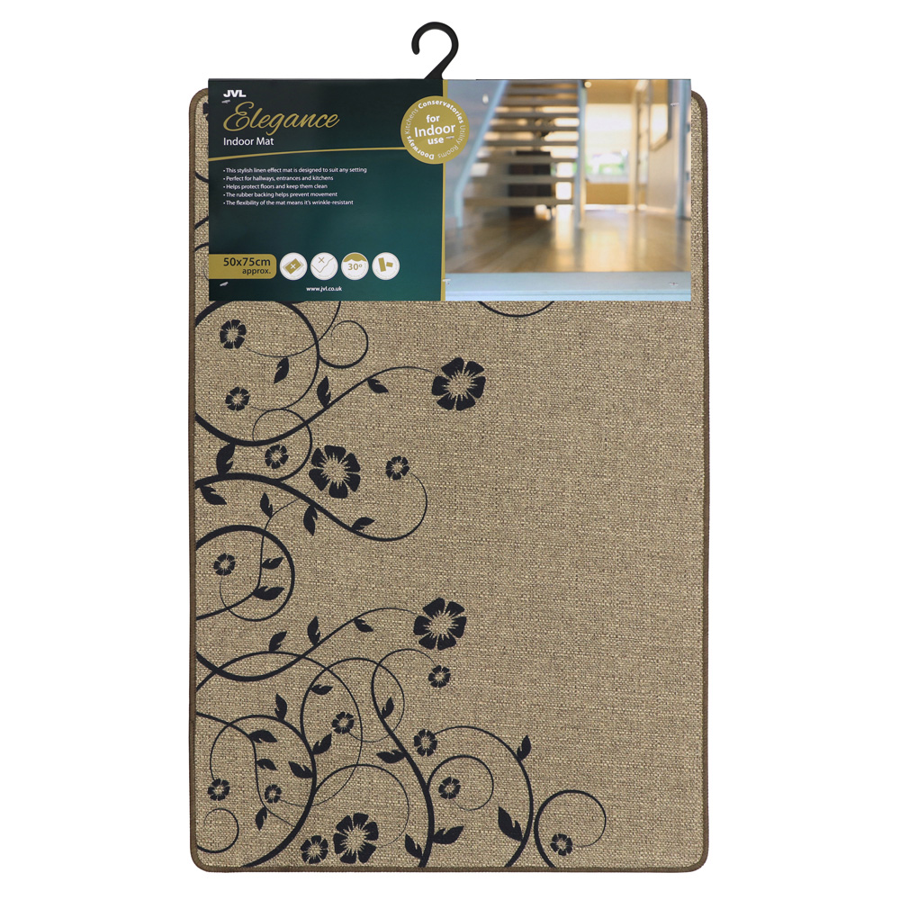 JVL Elegance Trailing Flower Door Mat and Runner Set 50 x 75cm and 50 x 150cm Image 7