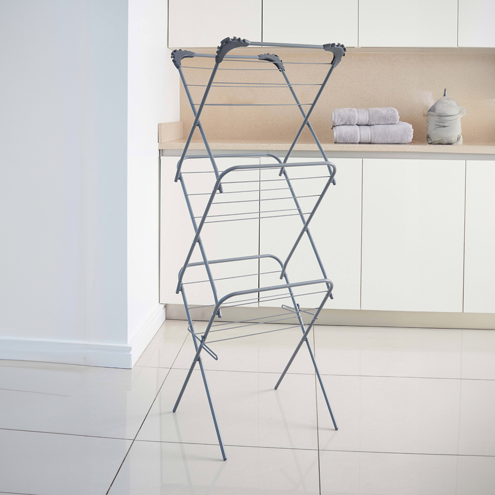 OurHouse 3 Tier Slimline Clothes Airer Image 2