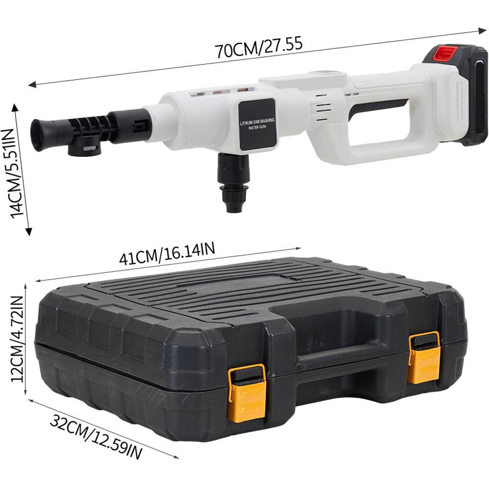 Living and Home GT200081 White 21V Cordless Pressure Washer with 6-in-1 Nozzle Image 8