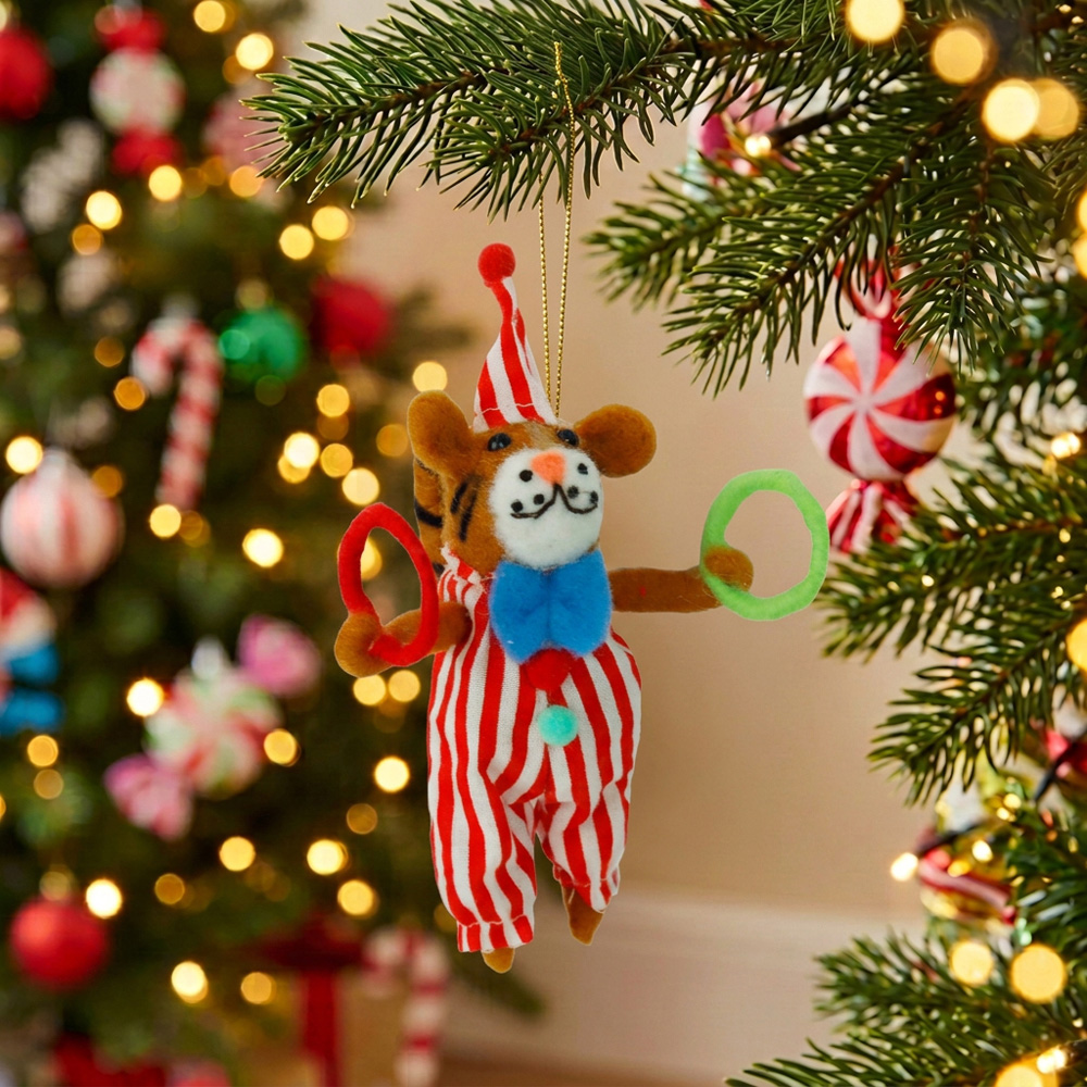 Wool Circus Tiger Hanging Decoration Image 2