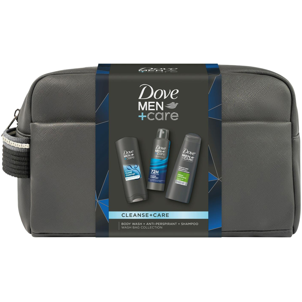 Dove Men+Care Cleanse+Care Washbag Collection 3 Piece Gift Set 2 Pack Image 7