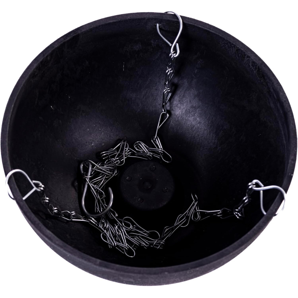 Garden Gear Black Flecked Stone Effect Hanging Basket 35cm Image 3