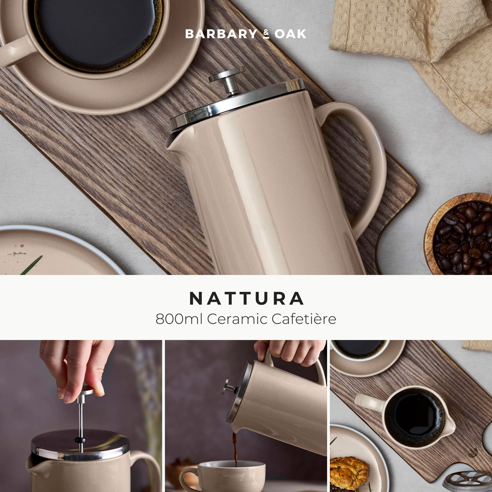 Barbary & Oak Nattura Cashmere Ceramic Cafetiere 800ml Image 2