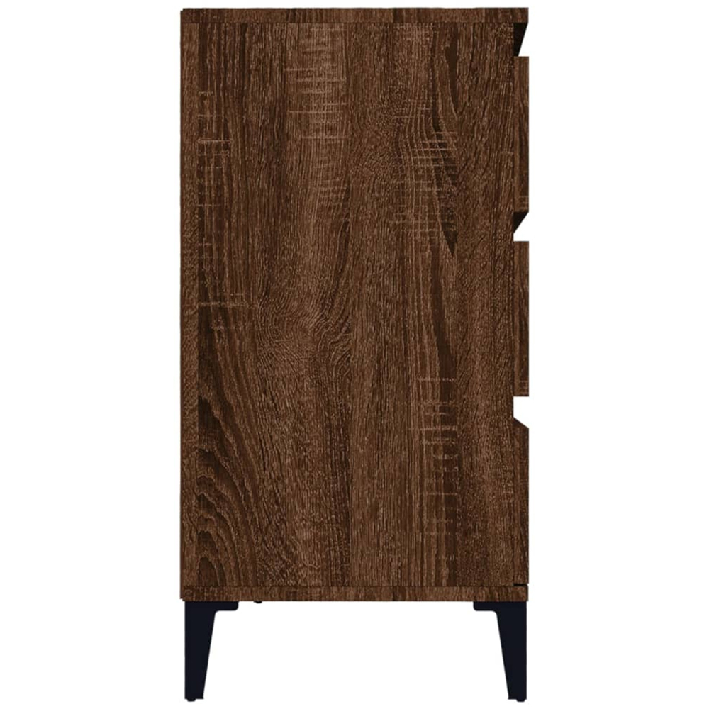 vidaXL 3 Drawer Brown Oak Sideboard Image 6