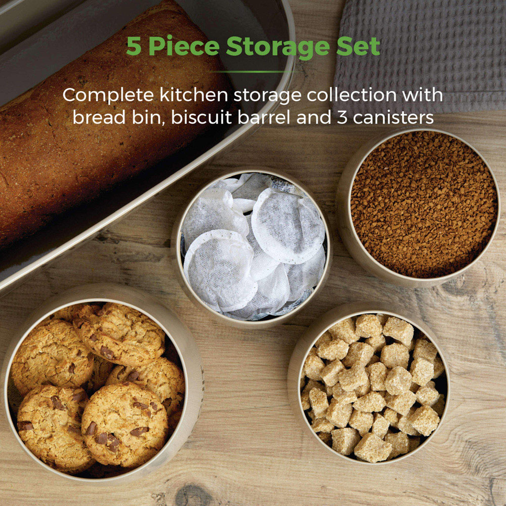Tower 5 Piece Latte Round Food Storage Set Image 7