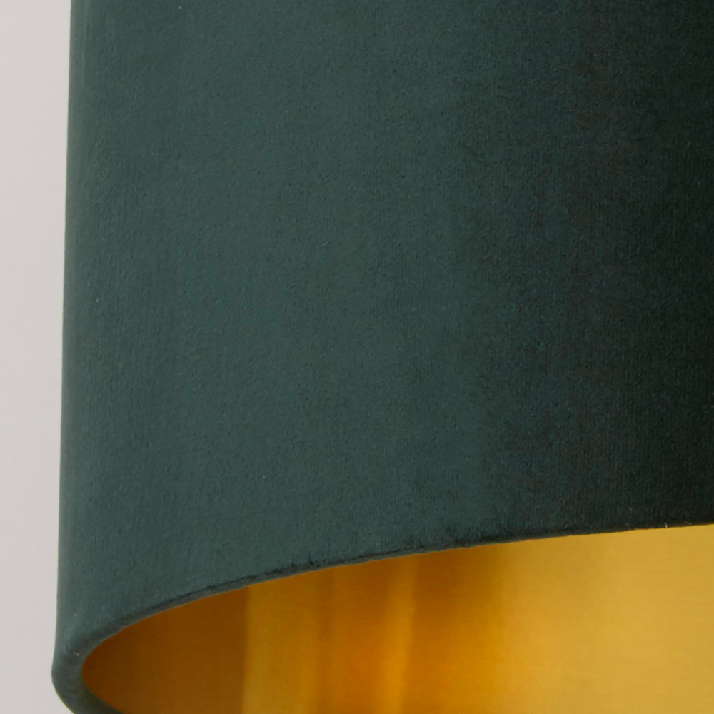 Lighting Collection Green Gold Inner Velvet Drum Shade 30cm Image 4