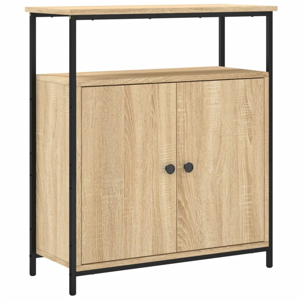 vidaXL 2 Door Single Shelf Sonoma Oak Sideboard Image 2