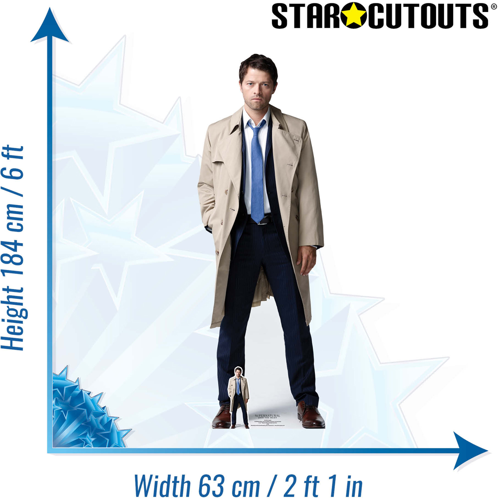 Star Cutouts Castiel Supernatural Misha Collins Cutout 6ft Image 6