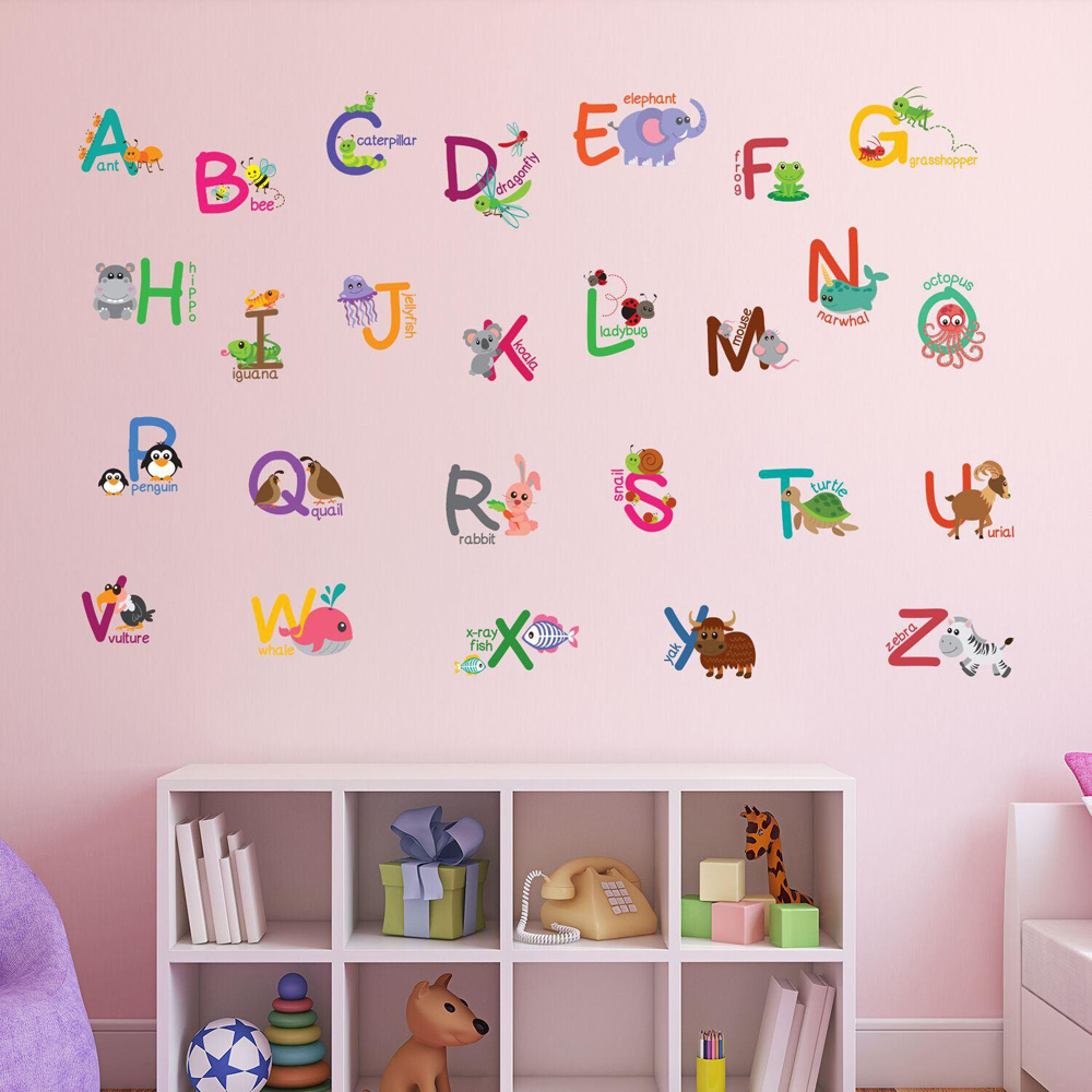 Walplus Kids Fauna Animal Alphabets Self Adhesive Wall Stickers Image 3