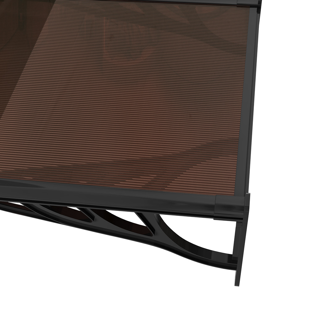 Living and Home Dark Brown Flat Door and Window Canopy 2.7 x 0.9m Image 6