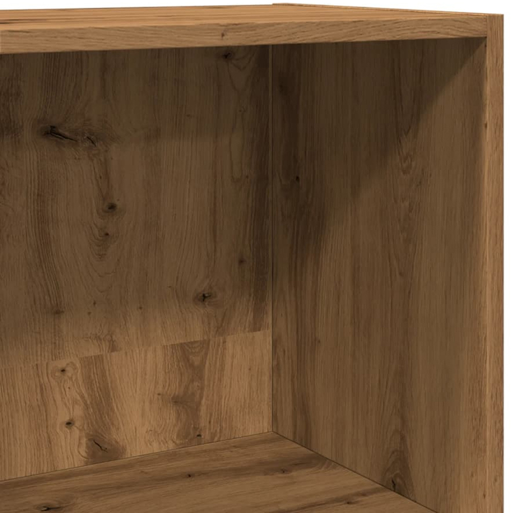 vidaXL 3 Shelf Artisan Oak Slim Bookcase Image 6