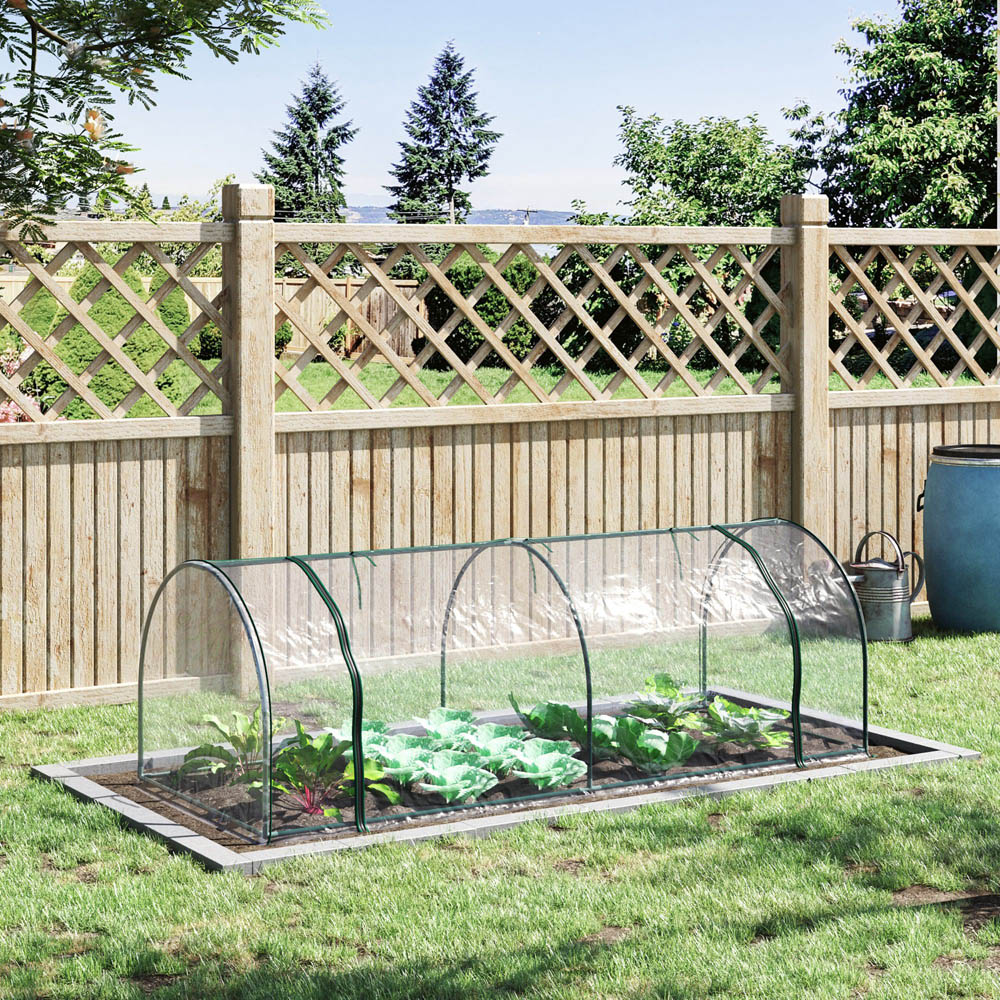 Outsunny Portable PVC Cover 8.1 x 3.2ft Greenhouse Image 2