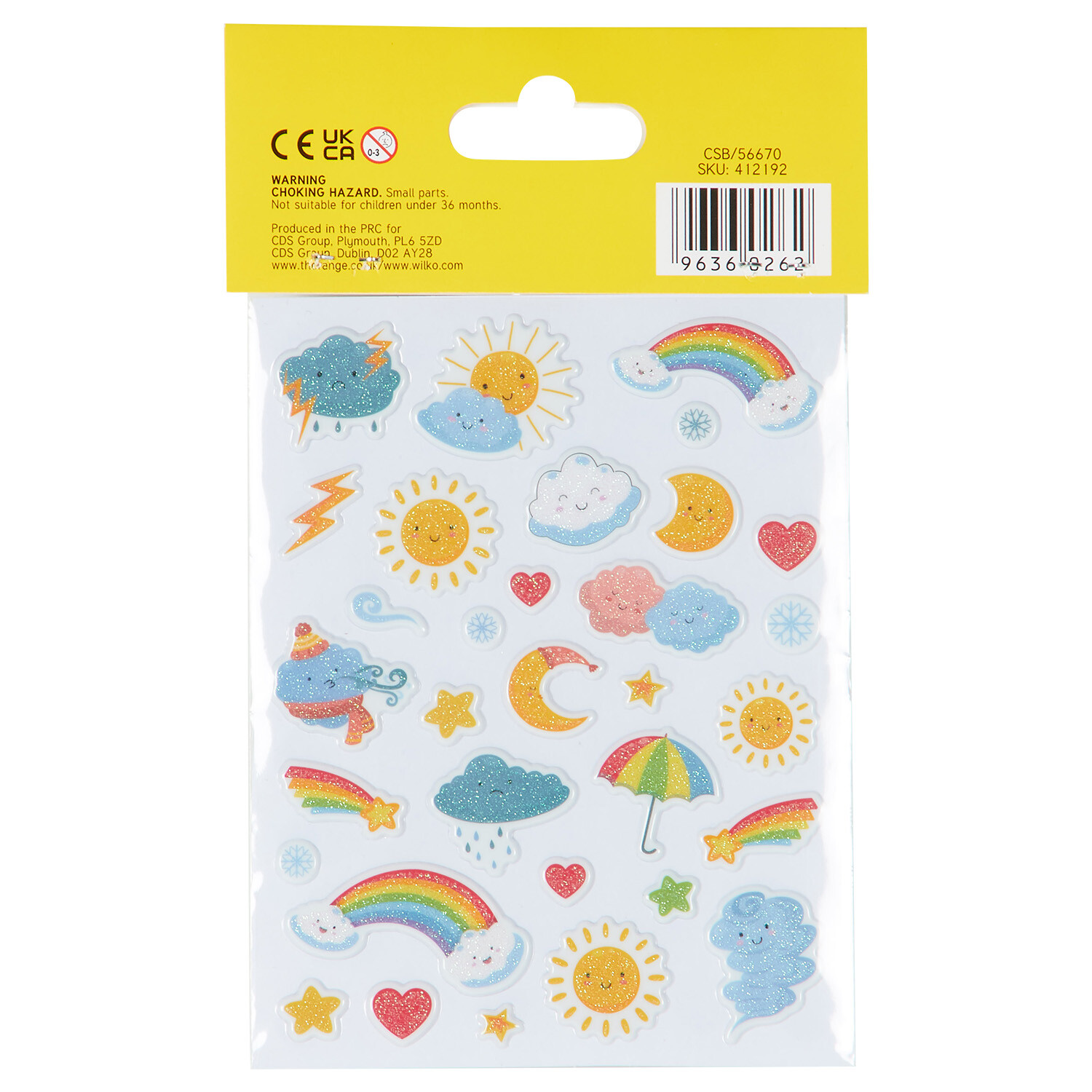 Pack of 2 Weather Stickers - Multicolour Image 2