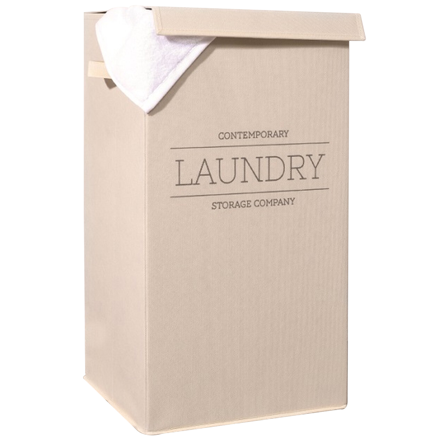 Contemporary Neutral Laundry Hamper Image 1