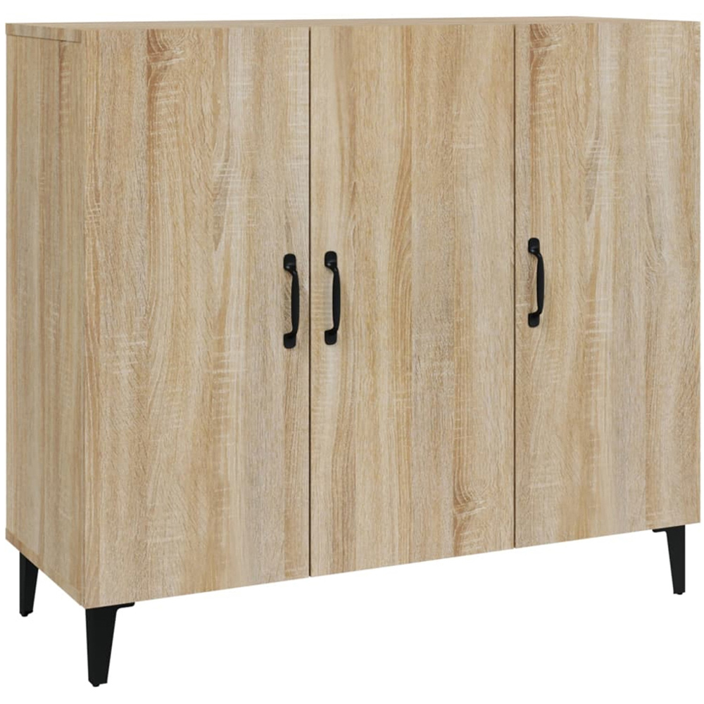 vidaXL 3 Door Sonoma Oak Sideboard Image 2