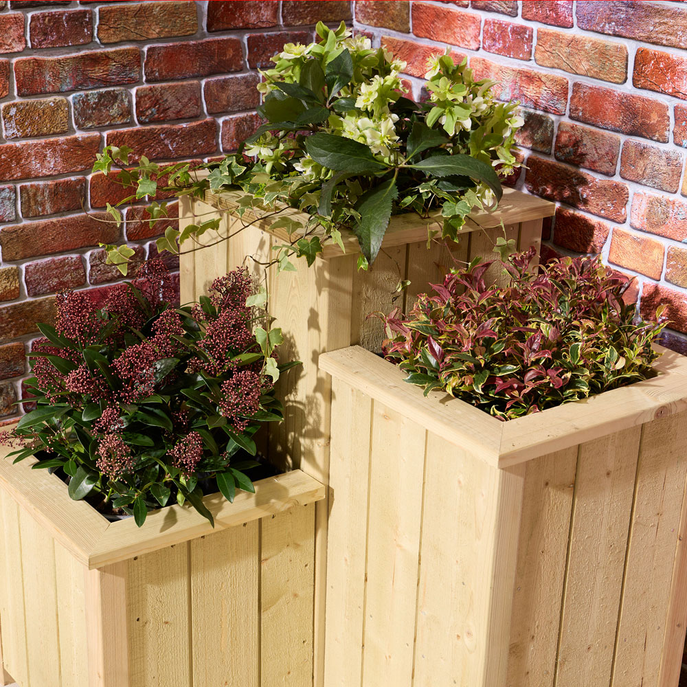 Rowlinson Signature Heritage 3-Tier Natural Wooden Garden Corner Planter 42 x 78.5 x 78.5cm Image 7