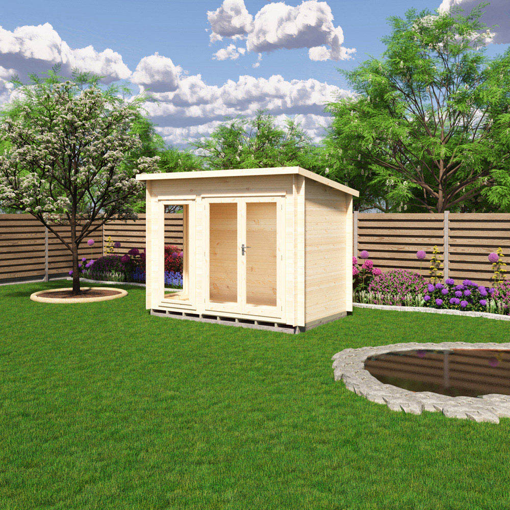Shire Tilney 6 x 10ft Pent Garden Log Cabin Image 2
