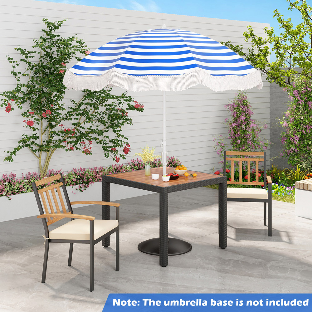 Costway Blue Fringe Outdoor Umbrella with Carrying Bag 1.8m Image 3