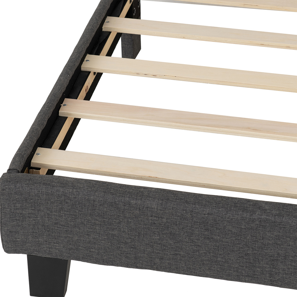 Seconique Arran Double Grey Fabric Bed Frame Image 7