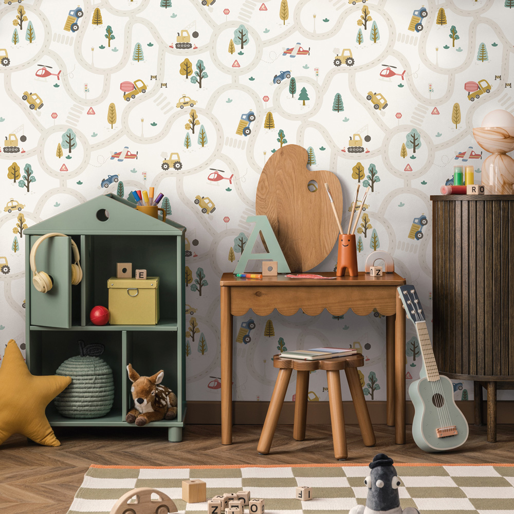 Holden Decor Roundabout Road Multicolour Wallpaper Image 3